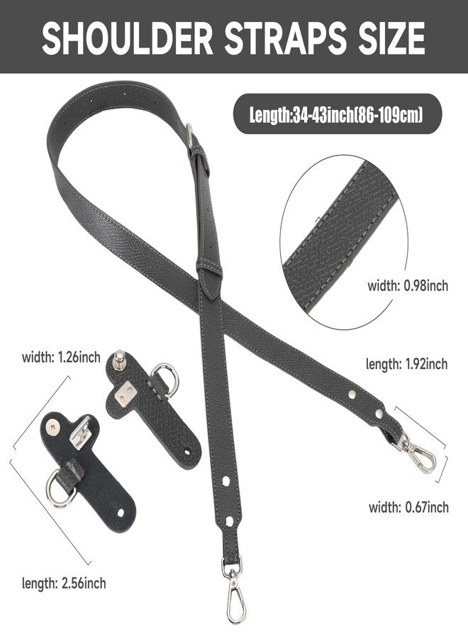 KOMHPS 2025 Purse Straps Replacement, Leather Handbag Crossbody Shoulder Strap for S/M/L Tote Bag Women - Image 3